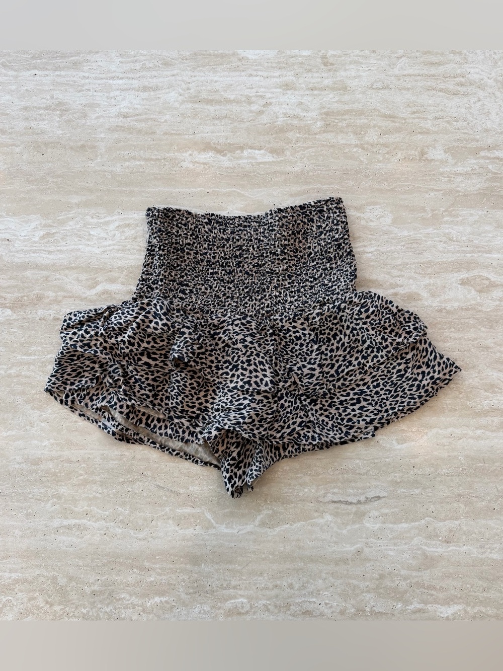 Zara Leopard Print Ruffle Skort